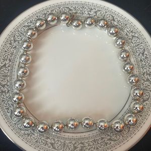 Vintage Silver Beaded Choker